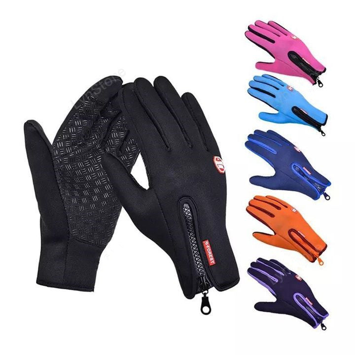 Winter Gloves Touch Screen Waterproof Sports Gloves With Fleece