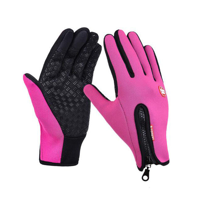 Winter Gloves Touch Screen Waterproof Sports Gloves With Fleece