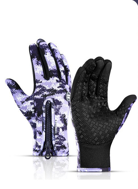 Winter Gloves Touch Screen Waterproof Sports Gloves With Fleece