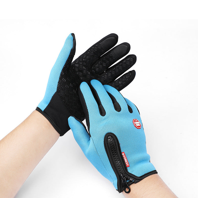 Winter Gloves Touch Screen Waterproof Sports Gloves With Fleece